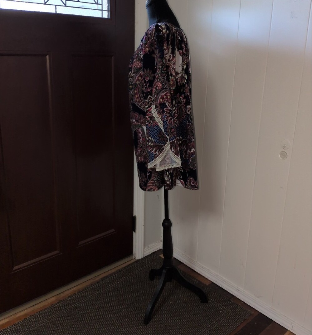 Bohemian Floral Paisley Off-Shoulder Tunic Top Multicolor Size XL - Picture 5 of 13